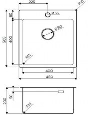 мойка Omoikiri Amadare 45-IN схема